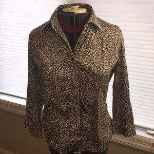 Talbots leopard blouse
